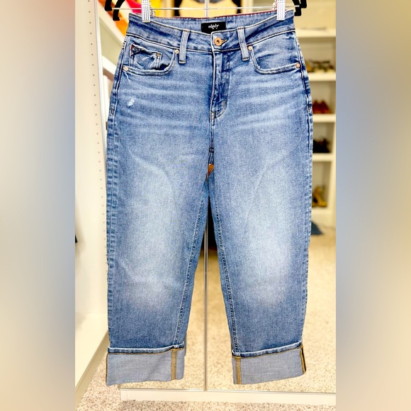 Edgely Blue Jeans Baggy Distressed Ankle Women Size 2 Short - Picture 1 of 3